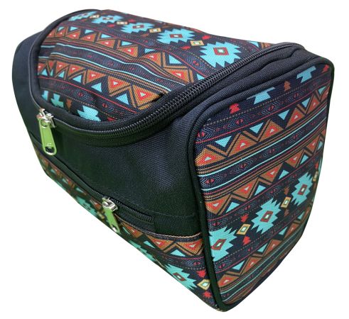 Showman Aztec Hanging Toiletry Bag - Black&#47;Brown&#47;Teal&#47;Red #2